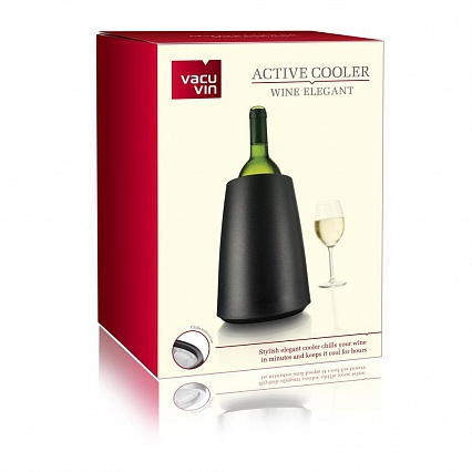 Охладительное ведёрко для вина Vacu Vin Elegant чёрный