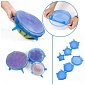 Набор растягивающихся силиконовых крышек для посуды Bradex 6 предметов
