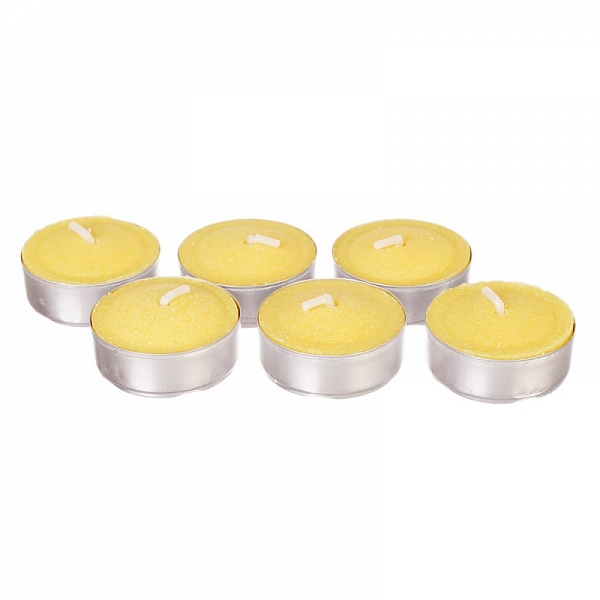 Набор плавающих свечей 17 х 4 см Adpal Лимон 6 шт