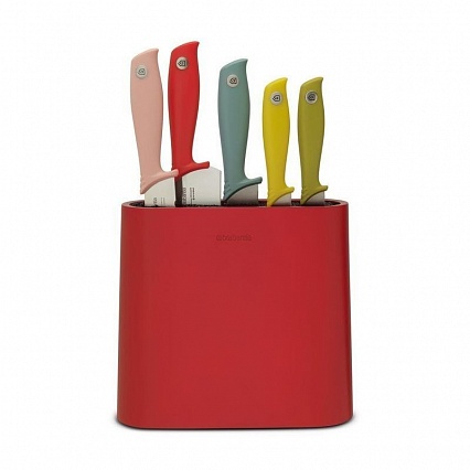 Подставка для ножей Brabantia Tasty Colours красный
