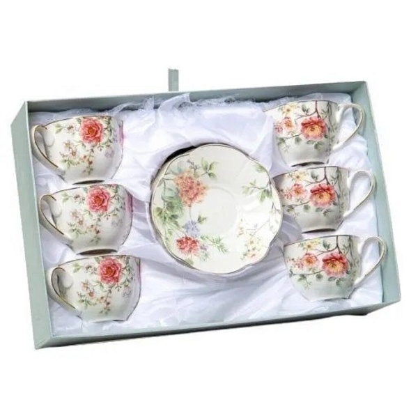 Набор чайный фарфоровый на 6 персон Olaff Эмма 12 предметов