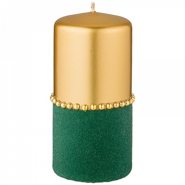 Свеча 15 x 7 см Adpal Goldie зелёный