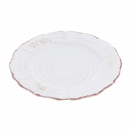 Тарелка 27 см Royal Stoneware Барокко бело-коричневый