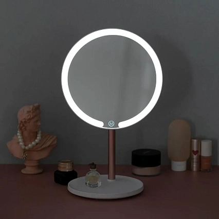 Зеркало настольное с подсветкой Jordan&Judy белый