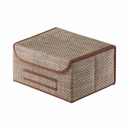 Коробка для хранения с крышкой Casy Home 35 х 28 см коричневый