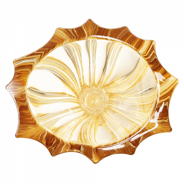 Ваза 32 см Aurum Crystal Plantica Amber