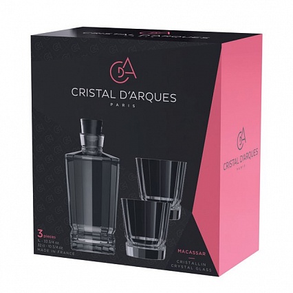  Набор для виски штоф и стаканы Cristal D'Arques 2 шт
