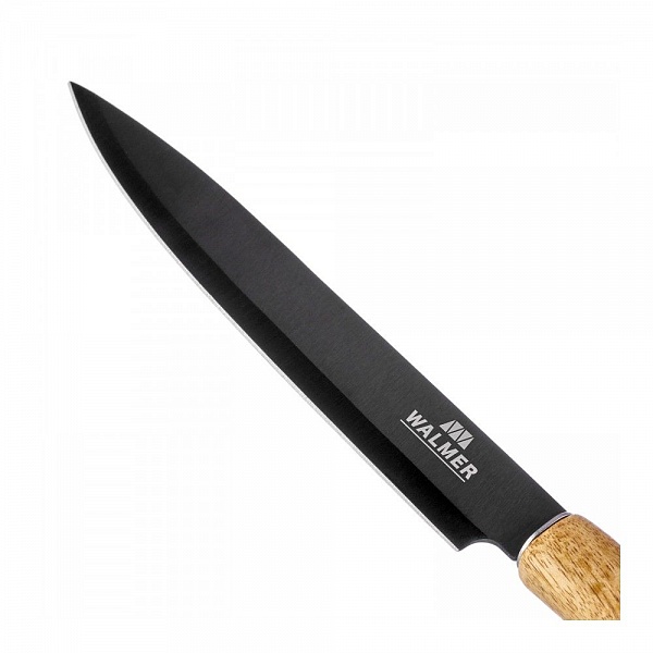 Набор кухонных ножей в подставке Walmer Master чёрный