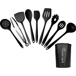 Набор кухонных принадлежностей Teco 10 предметов чёрный 