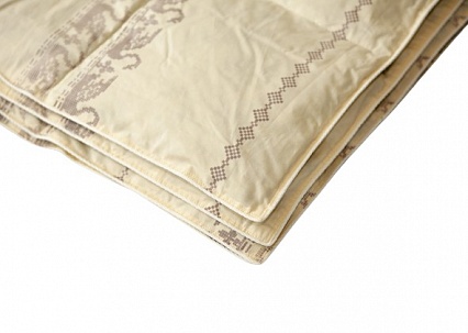 Одеяло с лавандовым рисунком 140 х 205 см Kariguz Лаванда сливочный