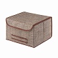 Коробка для хранения с крышкой Casy Home 35 х 30 см коричневый