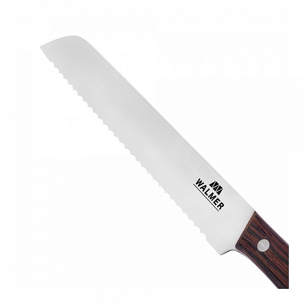 Нож для хлеба 20 см Walmer Wenge тёмное дерево