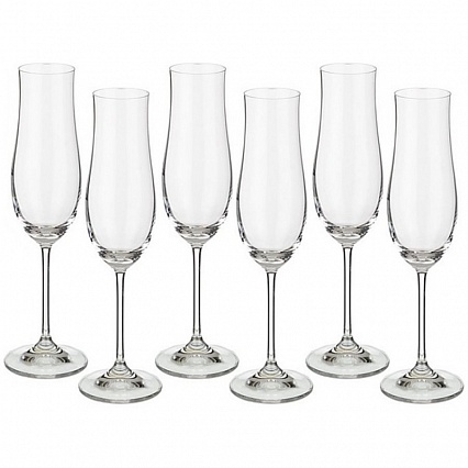 Набор бокалов для шампанского 180 мл Bohemia Crystal Аттимо 6 шт